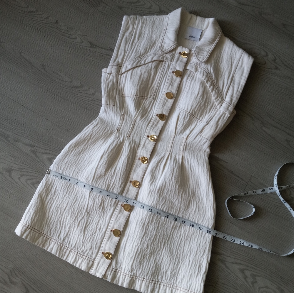 Acler Westcroft Dress In Ivory 4US - Picture 14 of 16